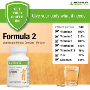 Herbalife Formula 2 Men's Vitamin & Mineral Complex Herbalife Nutrition UK - My Daily Shakes