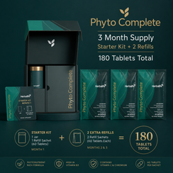 Herbalife Phyto Complete 3 Month Supply bundle including storage jar and three refill sachets