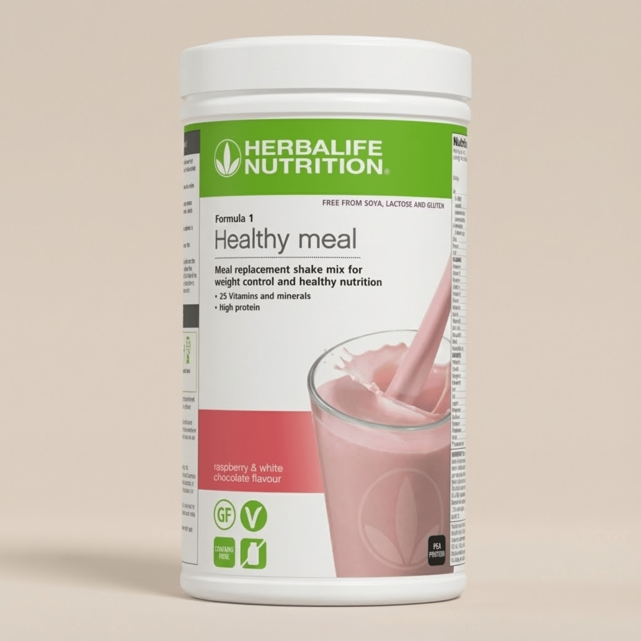 Herbalife Formula 1 Free From Shake – Raspberry & White Chocolate 500g Herbalife Nutrition UK - My Daily Shakes