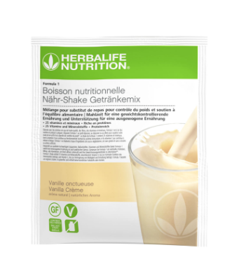 Sachets de shake à la vanille crème Herbalife Formula 1 7 x 26g