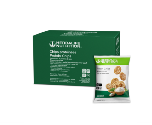 Herbalife protein chips sour cream onion flavour protein snack 10 x 30g