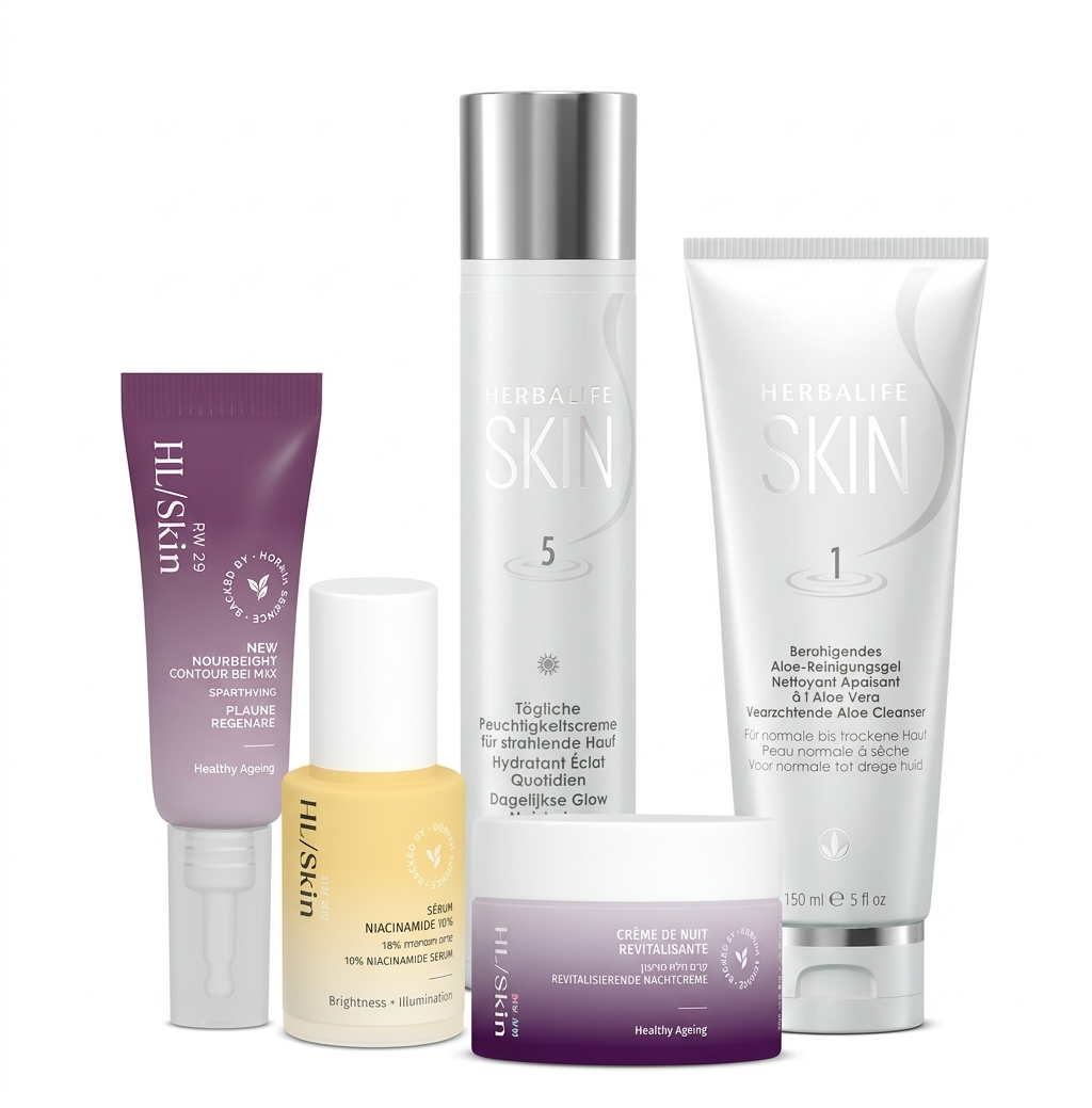 Herbalife skin complete skincare routine bundle cleanser serum moisturiser night cream eye cream